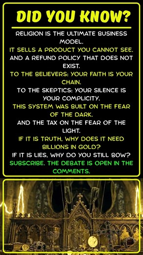 Is Religion the world's biggest SCAM? ⛪️🚫 #shorts #conspiracy