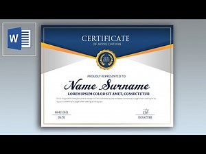Certificate Design In MS Word | How to create academic design in Microsoft word