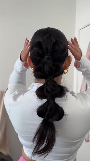 I felt so cute working out in this ponytail 🥰💖 it’s actually a lot more easy to do than it looks! #hairtututorial #hairstyle #hairtips #ponytail #ponytailhairstyle