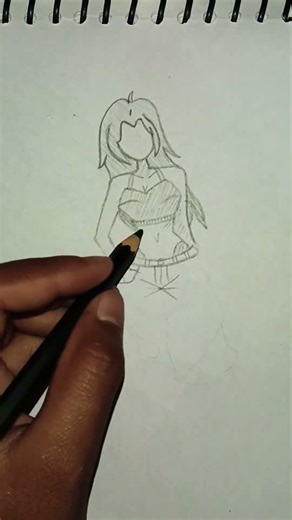 anime girl sketch #crazy art #drawing #art ....