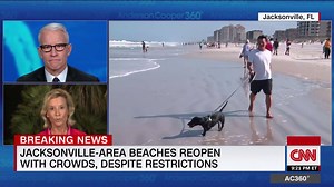 1.1M views · 13K reactions | Beaches and parks in Jacksonville, Florida, reopened at 5 p.m. Friday as more states consider easing restrictions put in place to battle the coronavirus pandemic. The scene at Jacksonville Beach wasn't one of caution in the middle of a worldwide pandemic. Crowds cheered and flooded the beach when police took the barriers down. https://cnn.it/2VHDcI3 | CNN | Facebook