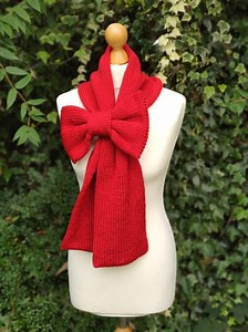 Addi BOW Scarf - Neck Warmer - Cowl - Addi King, Loops & Threads, Innovation, Sentro, Santro, Prym, Loom Knitting - Easy Knitting Pattern - Etsy