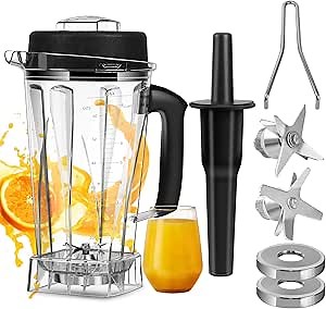 64 OZ Container for Vitamix Blender Pitcher, Replace Classic C-Series 5200 6300 5000 5500 4200 4500 750 Blender Cup,for vitamix Blender Container Jar Cup with Blender Blade Assembly and Tamper