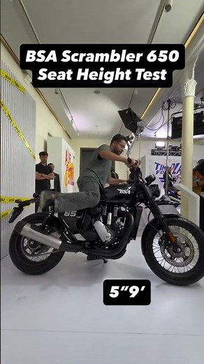 BSA Scrambler 650 Seat Height Test