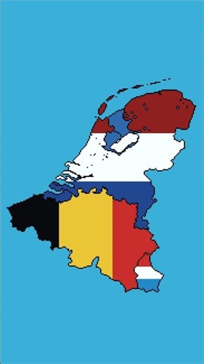 Benelux - Huge Scale #world #flag #flags #map #maps #mapping #pixelart #minecraft #shorts #short