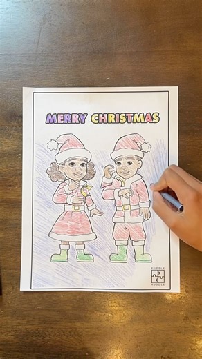 ASL Merry Christmas Coloring Page