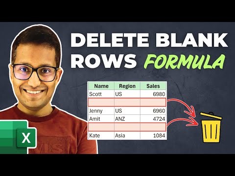 ⛔ STOP Deleting Blank Rows Manually (Use this Simple FORMULA Instead)