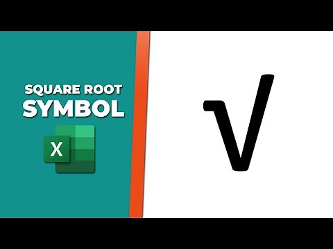 How to add a square root symbol in Excel