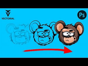 How to draw a Monkey in Adobe Photoshop 2020
