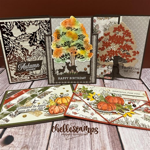 Handmade Autumn/fall Greeting Cards: Birthday, Grateful, Thinking of You and Autumn Wishes - Etsy