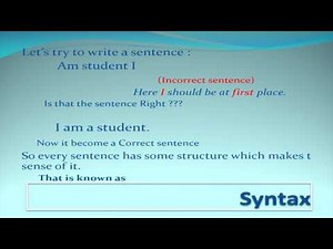Syntax rules and Semantics