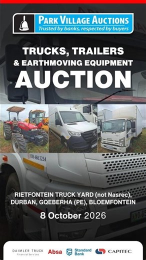 Trucks Trailers And Earthmoving Equipment Auction | 67 Lots | 8 October 2026