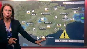 There’s a yellow warning in place as we’re expecting potentially heavy and thundery showers to develop tonight however, we should see some brighter spells tomorrow afternoon. Here’s your forecast with Nina Ridge. | BBC Surrey