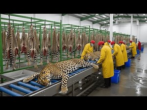 Inside the Leopard Leather Factory–Million-Dollar Products Are Made from Leopard!