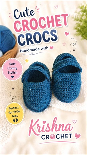 Crochet Baby Crocs 👣👞✨🧿 #crochetbabyshoes #knitting #handmade #cutebaby