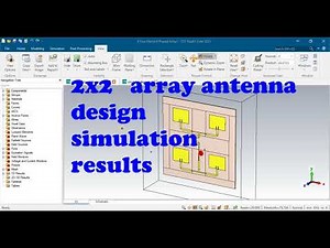 cst studio suite for 2x2 array simulation optimization results