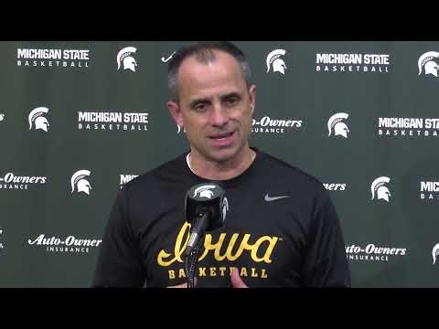 Interview: Iowa head coach Ben McCollum spoke after MSU's victory over Iowa on Tuesday