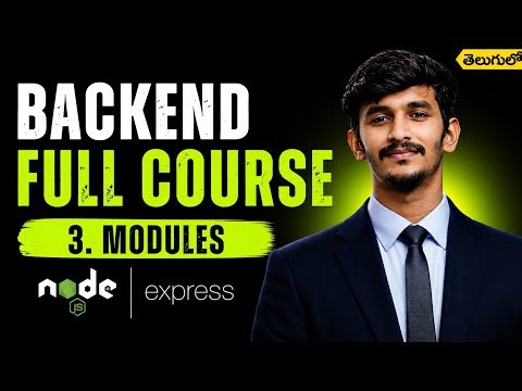 Node.js Modules Explained in Telugu | Import, Export & require Explained | Backend Full Course #3
