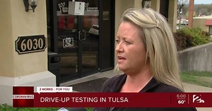 Drive-Up Coronavirus Testing in Tulsa
