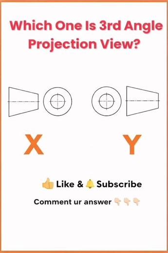 WHICH ONE IS 3RD ANGLE PROJECTION - ENGINEERING DRAWING QUIZ #cnctraining #cncoperator #quiztime