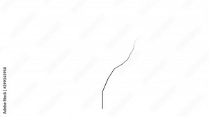 Single Simple Branch Structure Growing From Seedling to Abstract Plant