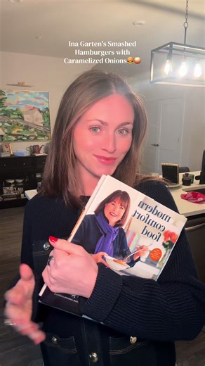 She makes such simple things taste so upscale- these were phenomenal!! Smashed Hamburgers with Caramelized Onions Serves: 4 Ingredients Canola or grapeseed oil 4 cups thinly sliced red onions (about 2 medium onions) 1 teaspoon sugar 1 tablespoon red wine vinegar 1½ teaspoons dry mustard powder (such as Coleman’s) Kosher salt Freshly ground black pepper 1¼ pounds ground beef (20% fat recommended) 1¼ cups grated Gruyère cheese (about 4 ounces) 4 potato sandwich rolls (Martin’s-style works well) Ke