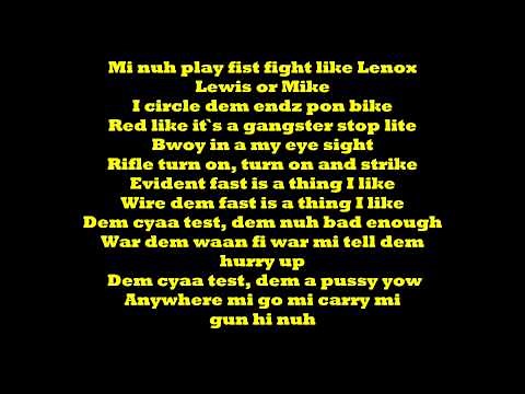 Vybz Kartel - Cya Test We Lyrics [Phase One Riddim] August 2014