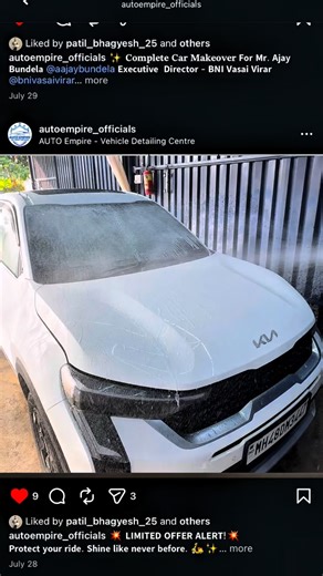 AUTO EMPIRE - Vehicle Detailing Centre on Instagram: "White Kia Sonet gets a bold upgrade! 🤍🧡 Protected with Tint & Orange Mash PPF for an eye-catching high-gloss finish at Auto Empire. ✔ Scratch & stone-chip protection ✔ Self-healing technology ✔ UV & weather resistance ✔ High-gloss shine enhancement ✔ Easy maintenance & long-lasting protection 🎅 Grab our Christmas Offer now! 📍 Visit Auto Empire today and protect your car in style. #autoempire #graphenecoating #9hceramiccoating #paintprotec