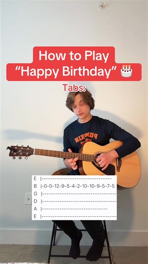 How to Play “Happy Birthday” 🎂 #guitartok #guitar #guitartutorial #musiciansoftiktok #fyp #foryou | Guitar Dave