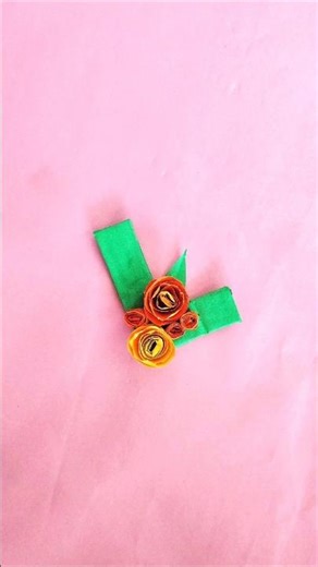 How to Make Letter L Paper Flower Craft | Easy DIY Alphabet Craft #shorts