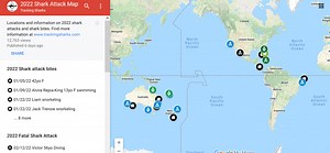 2022 Shark Attack Map