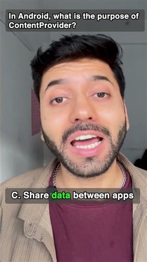 ContentProvider Explained ⚡ Share Data Between Apps! #shorts #android #java #kotlin #interview #job