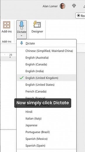 PowerPoint TIPS - Speech to text with dictate #powerpoint #tutorial #microsoft