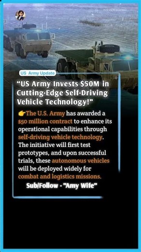 US Army Awards $50M Contract for Advanced Self-Driving Military Vehicles | #USNews #usarmy #shorts