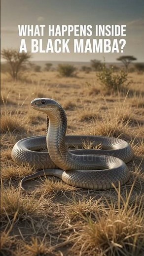 Inside a Black Mamba 🐍 | How This Venomous Snake Digests Prey #shorts #snake