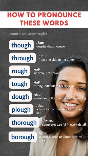 How to Pronounce English Words Ending in OUGH Tough, Though, Through, Thought & More