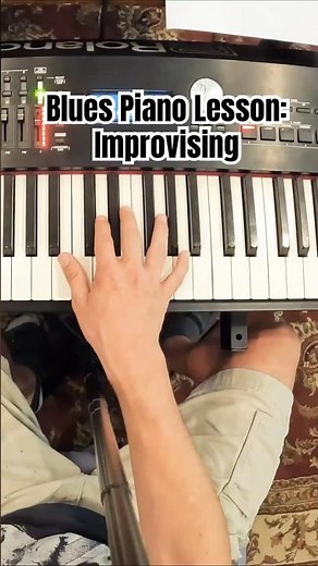 Blues Piano Lesson: Improvising with Riffs, Blues Scale, and Chromatics