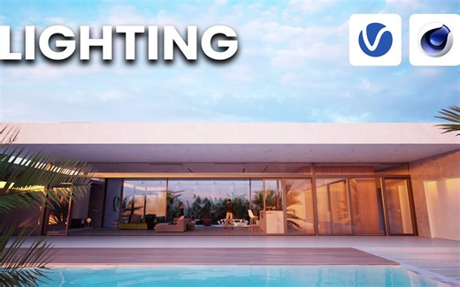 使用 V-Ray for Cinema 4D 进行场景照明