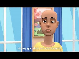 Caillou refuses to do his homework/bites his dad's ear off/grounded