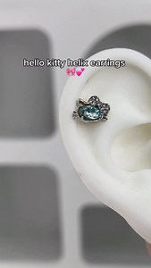 Cutest earrings ever😍 #hellokitty #hellokittyearrings #hellokittylover #hellokittyjewelry #helix #helixearrings #helixpiercing #helixjewelry #earrings #jewelry #piercing #y2k #y2kearrings #y2kjewelry | Rera