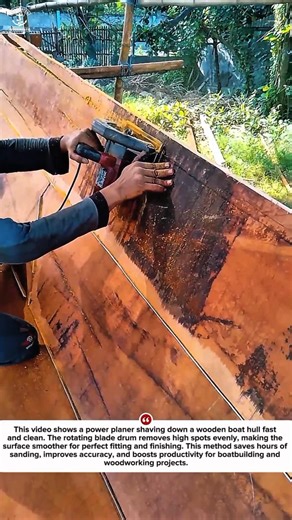 Insane Power Planer Hack! Fast Boat Hull Fairing in Minutes