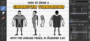 Character Turnaround with Grease Pencil