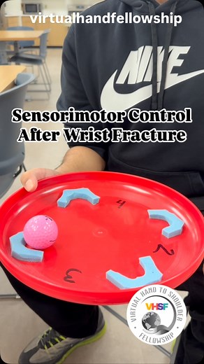 Sensorimotor control is essential for restoring wrist stability, precision, and functional hand use following fracture and immobilization. These exercises are designed to challenge proprioception, neuromuscular coordination, and light hand strength—key components in reestablishing joint awareness and optimizing hand function. For clinicians aiming to specialize in hand therapy, Virtual Hand to Shoulder Fellowship, LLC (VHSF) launches its next cohort on April 27th. At VHSF, we bridge the knowledg