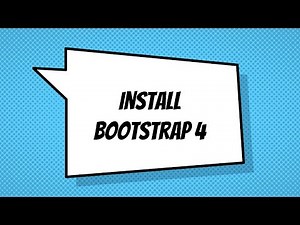 Install Bootstrap 4