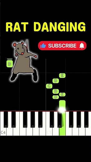 👆 How to play RAT DANCING Meme SONG 🎹 Easy Piano TUTORIAL