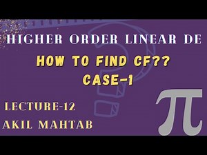 12. How to Find Complementary Function(CF) - Case:1 (বাংলা লেকচার)