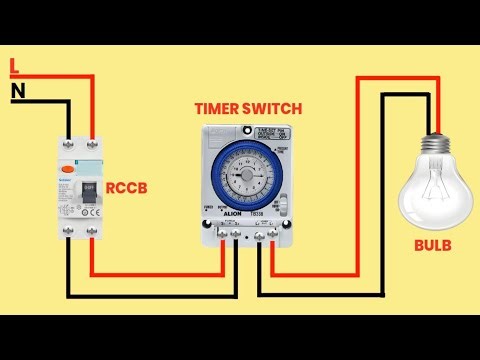 how to make timer switch connection using RCCB wiring diagram #timerswitch#rccb