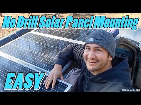 Easy Solar Panel Mounting | No Drill Solar Install for Camper Build