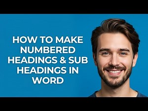 How To Make Numbered Headings & Sub Headings In Word - GUIDE!