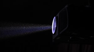 Light beam from a movie projector in the dark